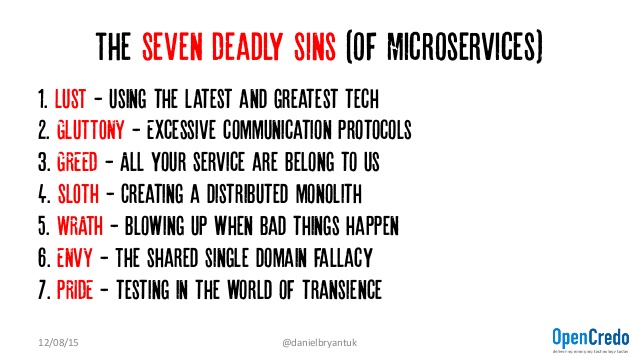 The seven deadly sins of microservices